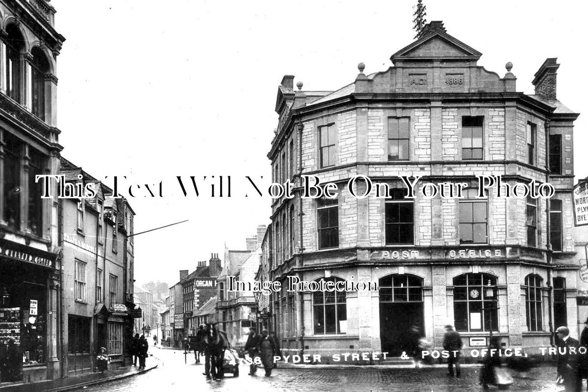 CO 1452 - Pydar Street & Post Office, Truro, Cornwall