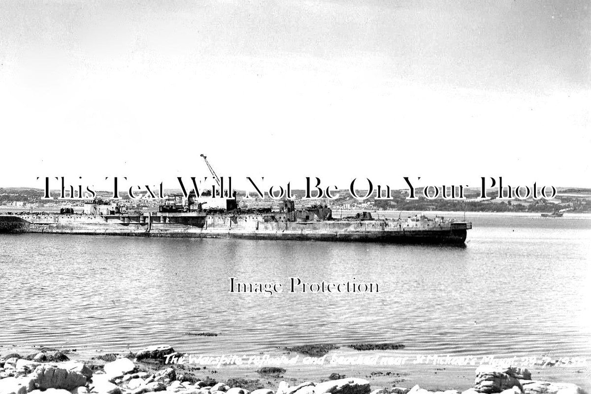 CO 1519 - HMS Warspite Beached Near St Michaels Mount, Cornwall