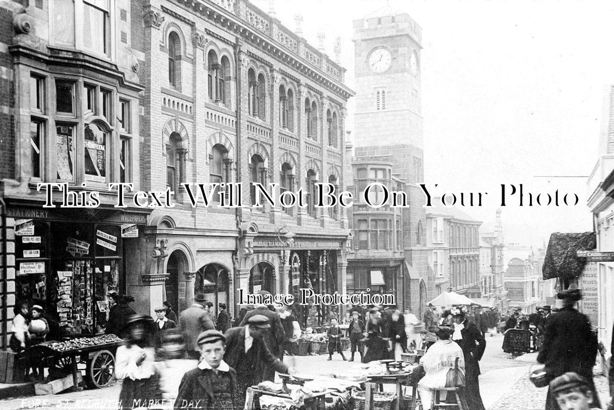 CO 1858 - Market Day, Fore Street, Redruth, Cornwall
