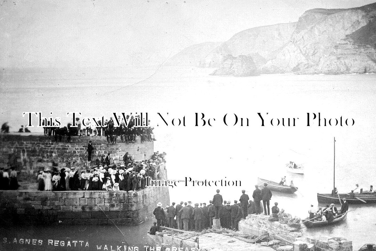 CO 1924 - St Agnes Harbour Regatta Walking The Greasy Pole, Cornwall