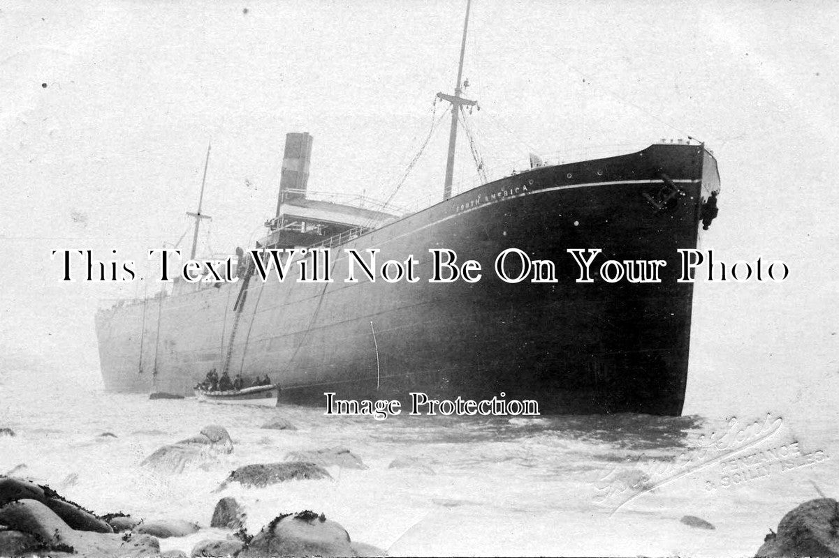 CO 213 - S.S South America Shipwreck, Cornwall c1912