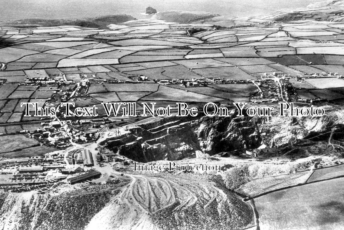 CO 2131 - Delabole Slate Quarries Aerial View, Cornwall