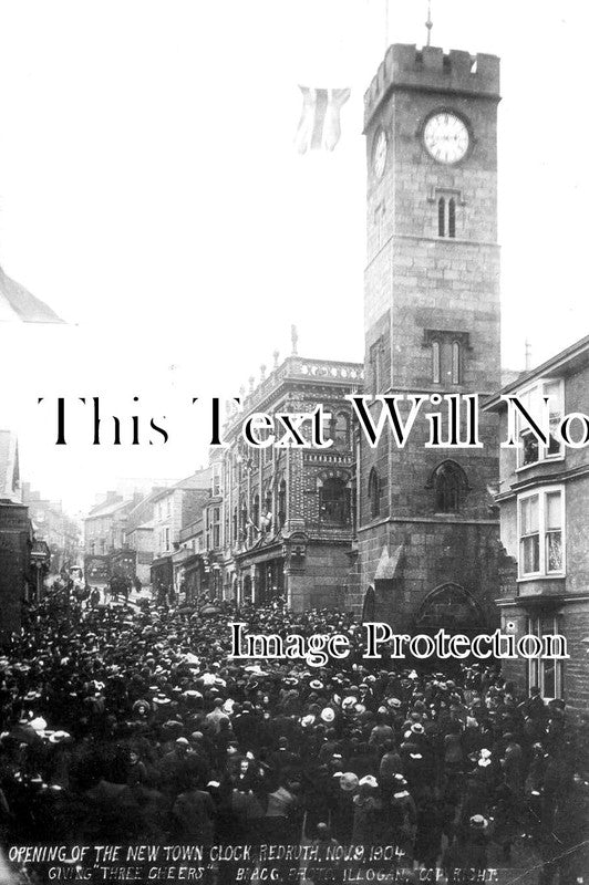 CO 2209 - Opening Of New Town Clock, Redruth, Cornwall