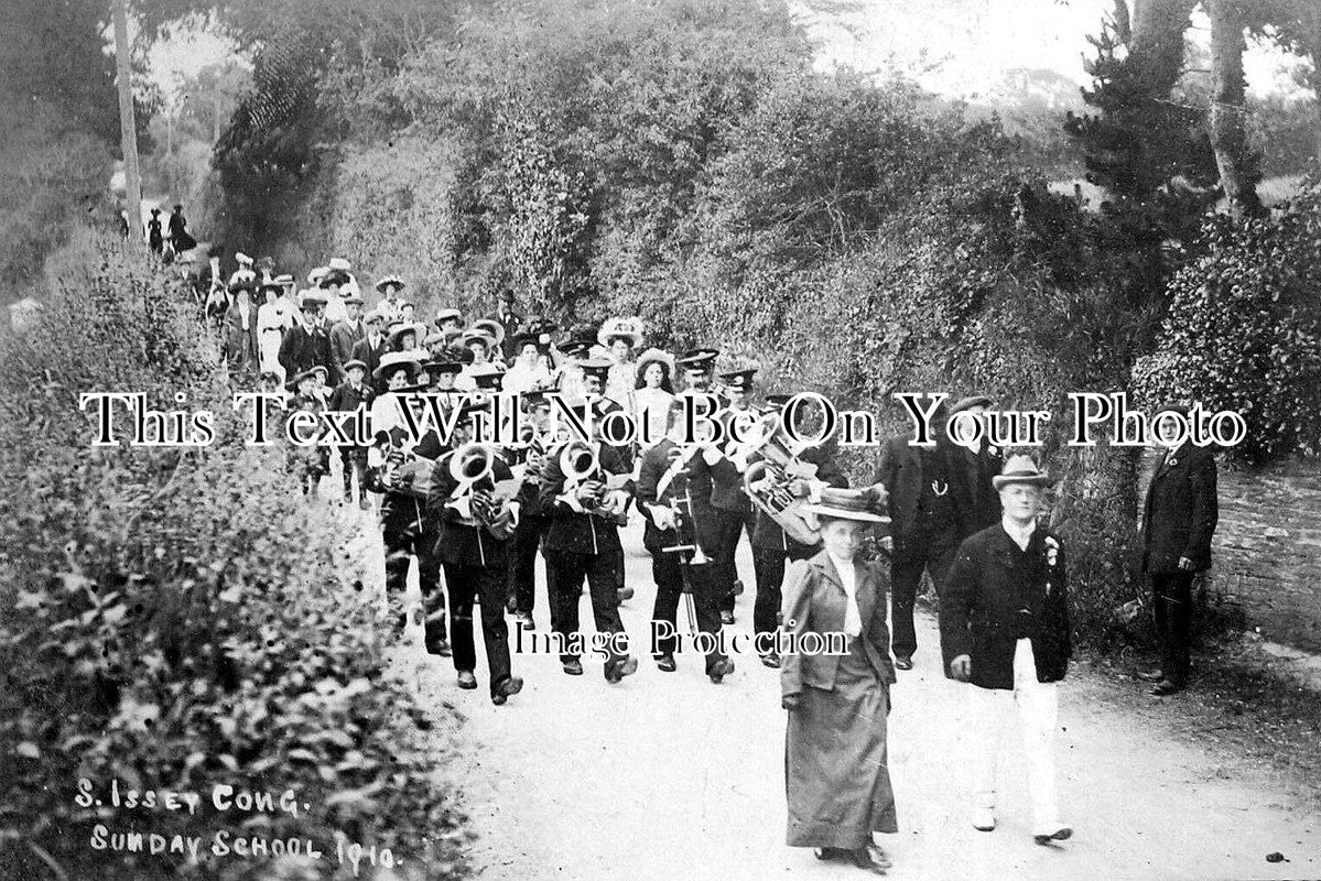 CO 2249 - St Issey Congregational Sunday School Band, Cornwall 1910