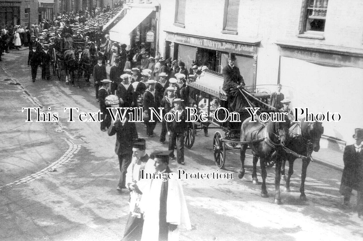 CO 2337 - Newquay Funeral Procession, Cornwall