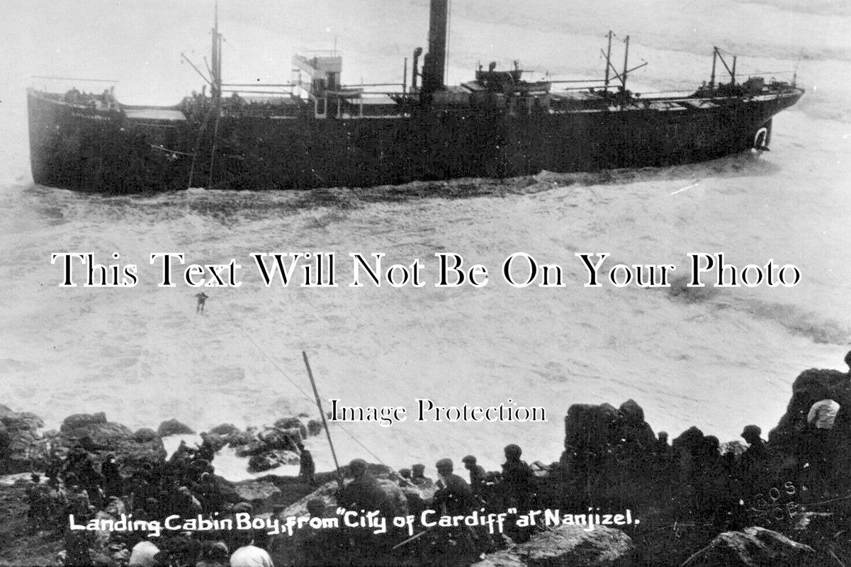 CO 2590 - City Of Cardiff Shipwreck, Nanjizal, Cornwall 1912