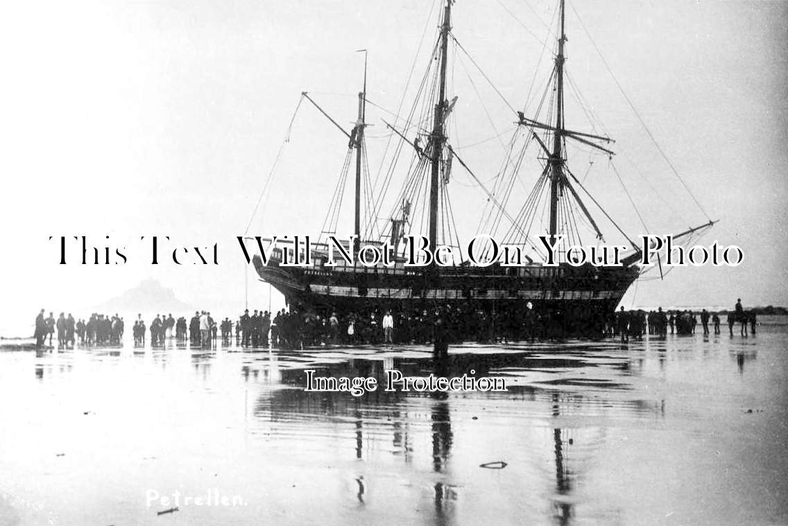 CO 2593 - Norwegian Shipwreck Petrellen, Mounts Bay, Cornwall c1935