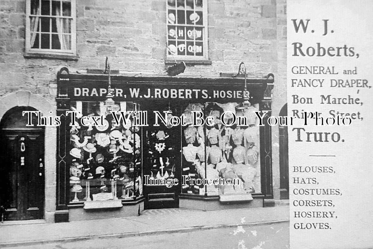 CO 2637 - WJ Roberts Hosier Shop, River Street, Truro, Cornwall