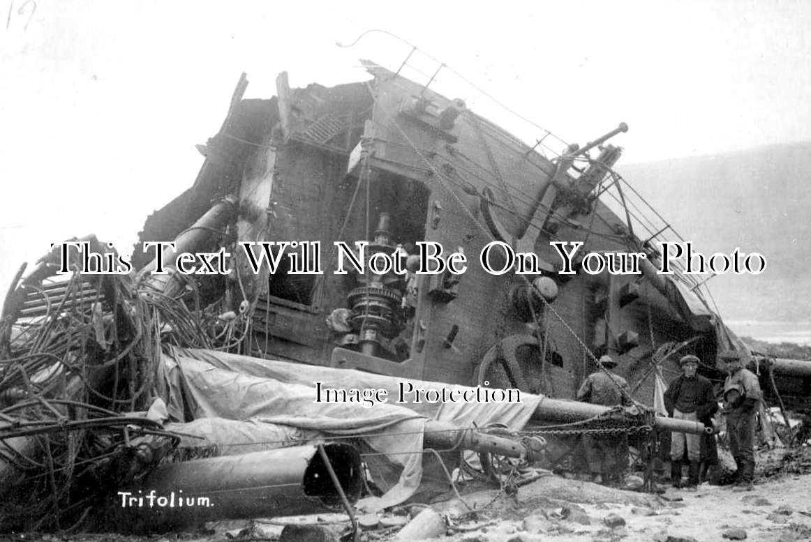 CO 2680 - Trifolium Shipwreck, Whitesand Bay, Cornwall 1914