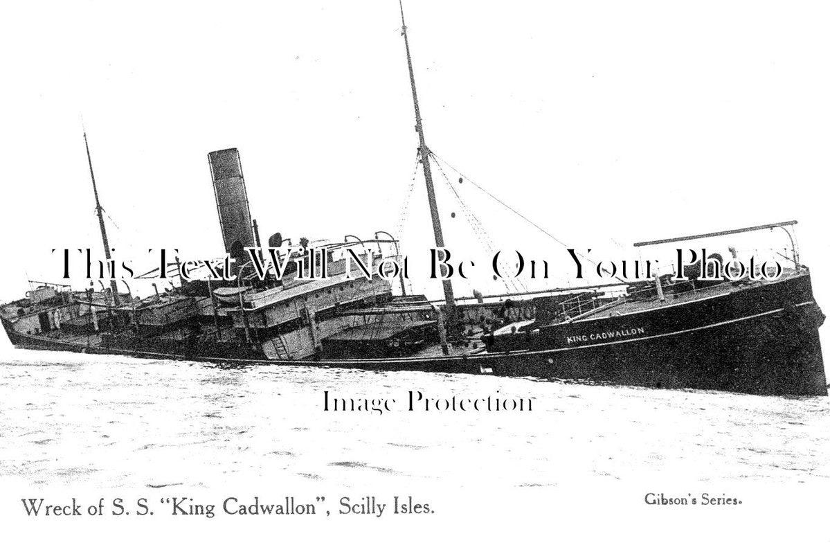 CO 2702 - SS King Cadwallon Shipwreck, Isles Of Scilly, Cornwall 1906