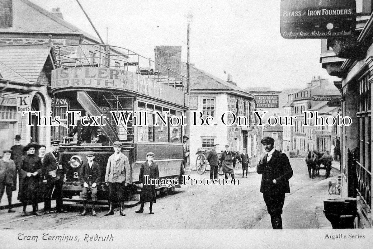 CO 275 - Tram Terminus, Redruth, Cornwall c1908
