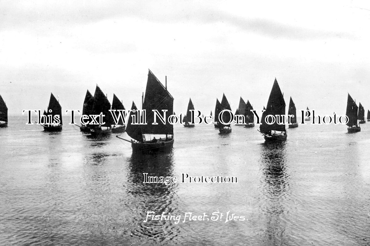 CO 2776 - Fishing Fleet Boats, St Ives, Cornwall c1912