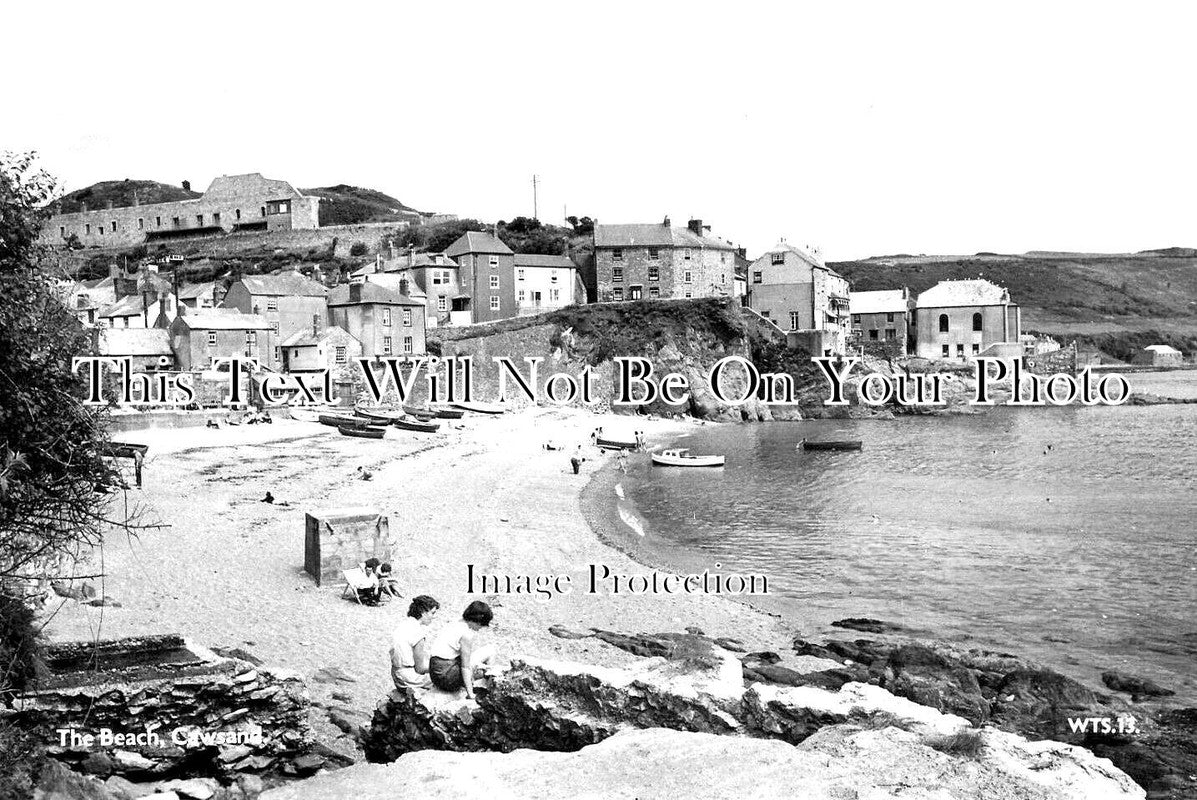 CO 2858 - The Beach, Cawsand, Cornwall c1962