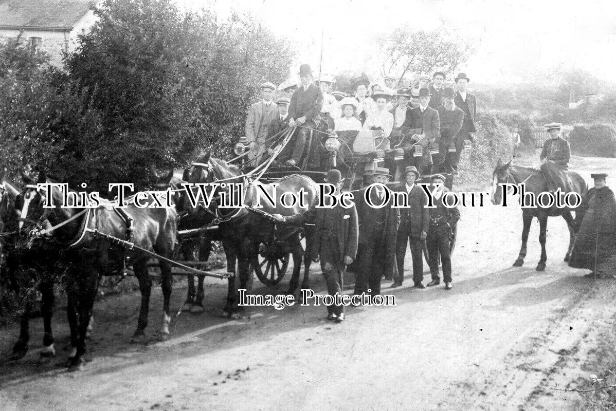 CO 3004 - Chacewater Horse Drawn Charabanc, Cornwall