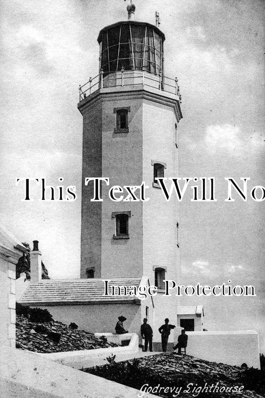 CO 312 - Godrevey Lighthouse, St Ives Bay, Cornwall c1910