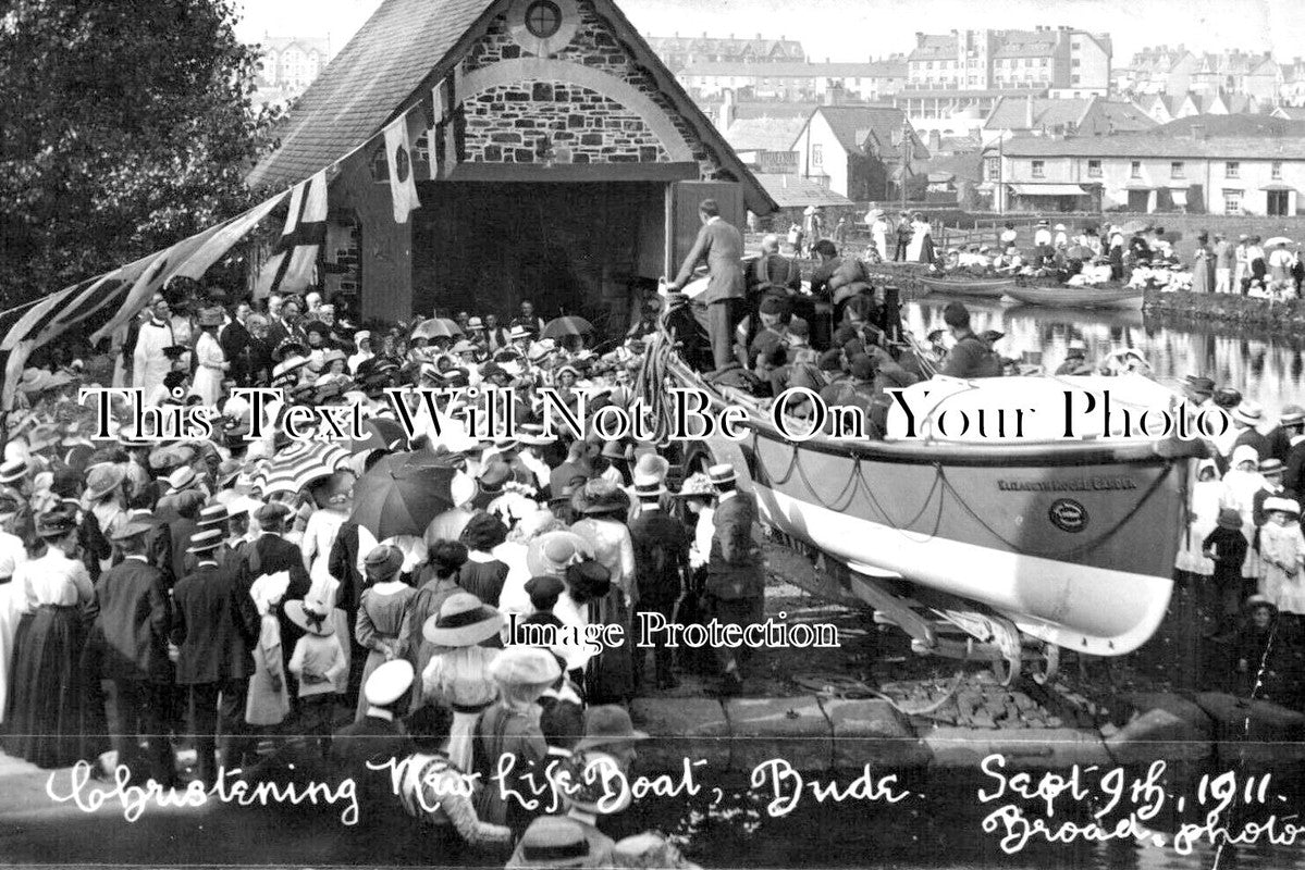 CO 3206 - Christening New Lifeboat At Bude, Cornwall 1911