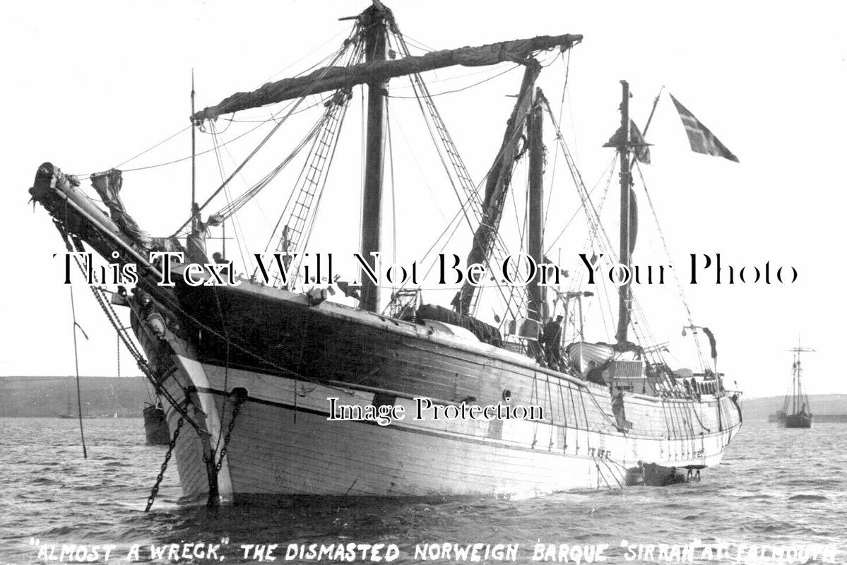 CO 3211 - Norwegian Barque Sirran Ship, Falmouth, Cornwall