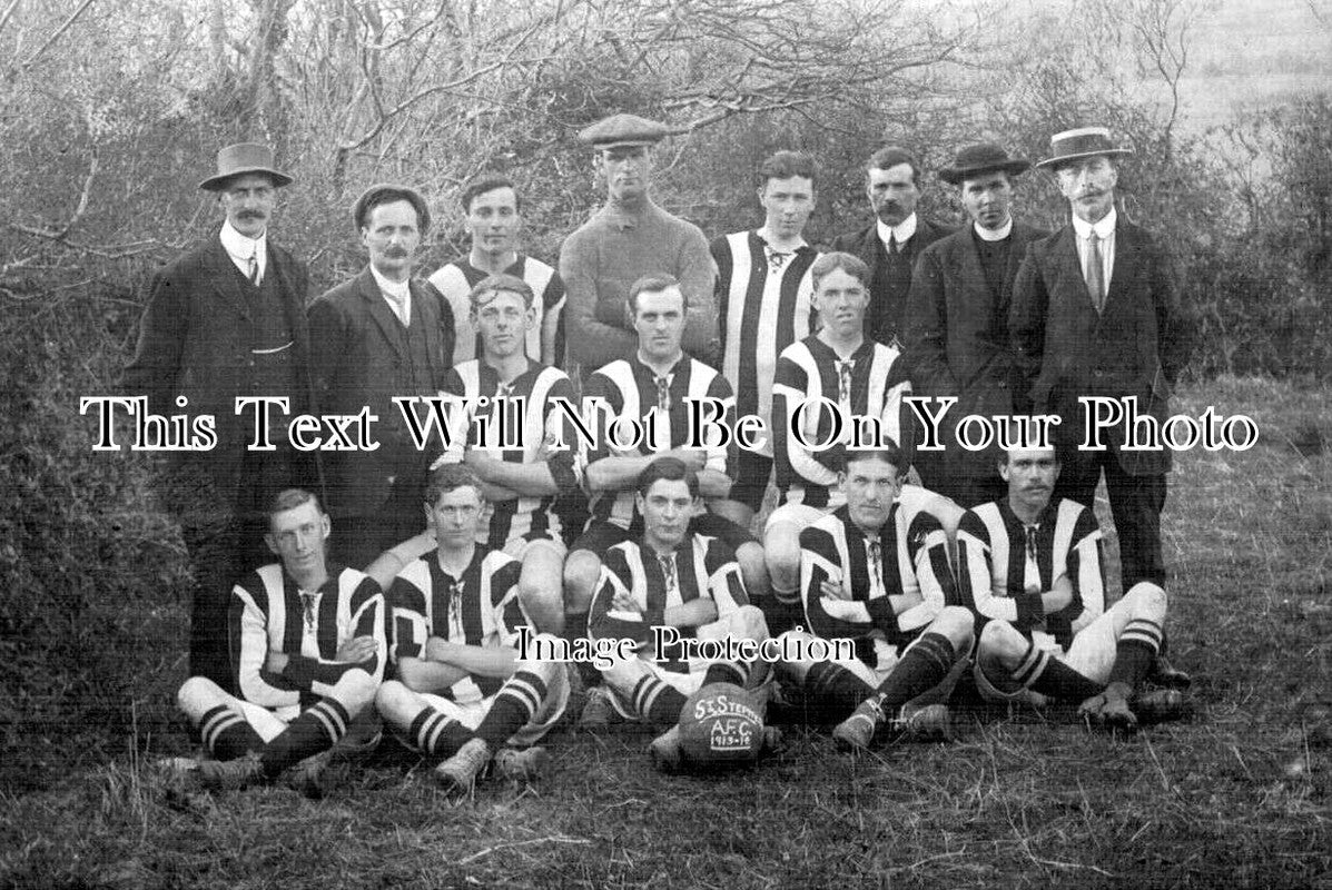 CO 3683 - St Stephens AFC Football Club Team, St Austell, Cornwall 1916