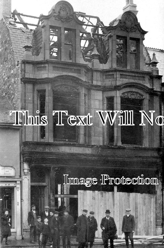 CO 3742 - Mr Ferrimans Shop After Fatal Fire, Camborne, Cornwall 1906