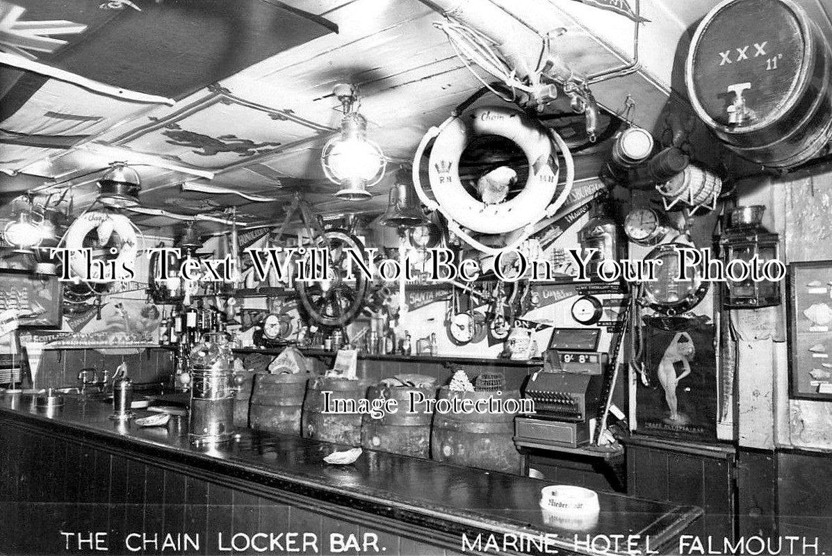 CO 3780 - The Chain Locker Bar, Marine Hotel, Falmouth, Cornwall