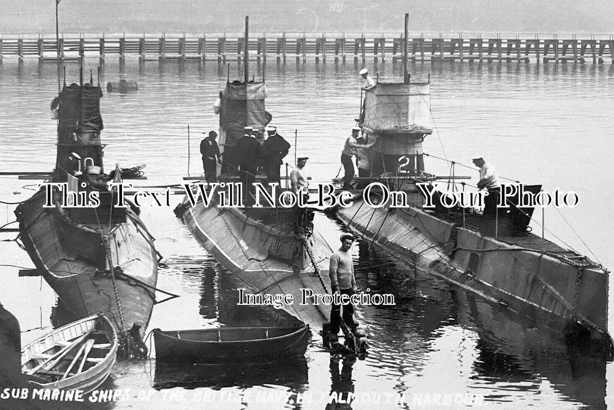 CO 3858 - Royal Navy Submarines In Falmouth Harbour, Cornwall