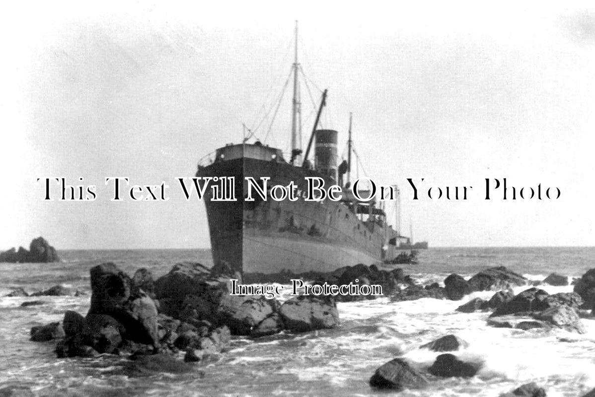 CO 3861 - Ocklinge Shipwreck, Coverack, Manacles, Cornwall c1932