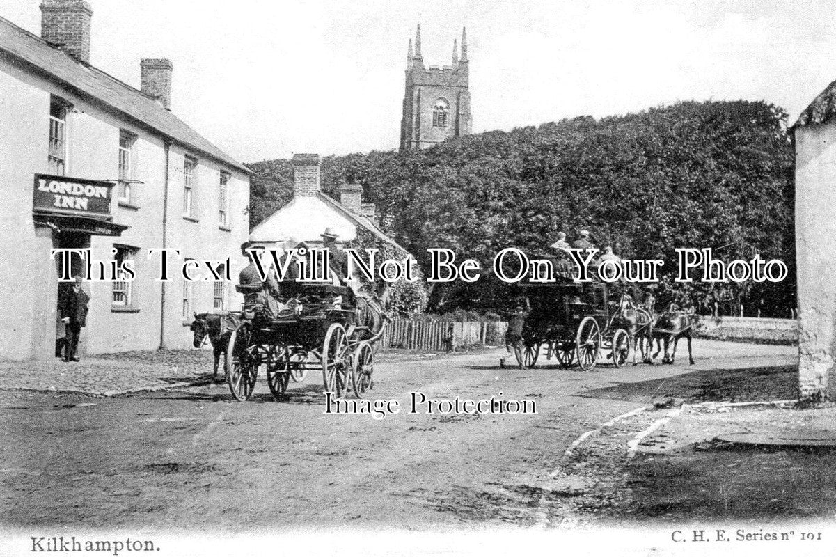 CO 3889 - London Inn Pub, Kilkhampton, Cornwall c1905