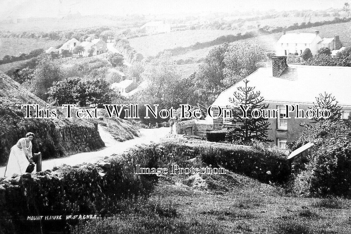 CO 3986 - Mount Hawke Near St Agnes, Cornwall c1904