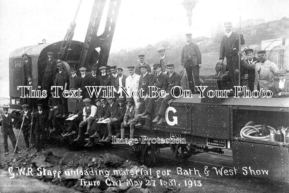 CO 4048 - GWR Staff Unloading, Bath & West Show, Truro, Cornwall 1913