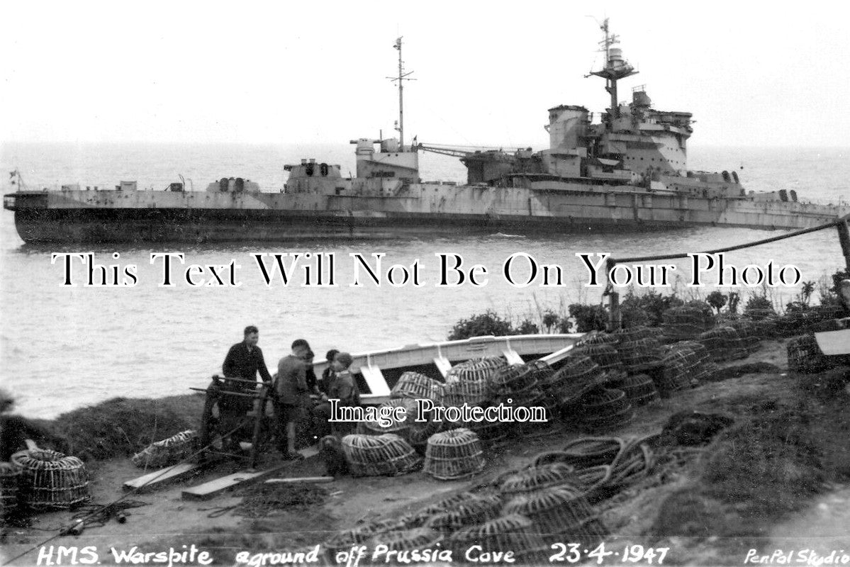 CO 4133 - HMS Warspite Shipwrecked Of Prussia Cove, Cornwall 1947