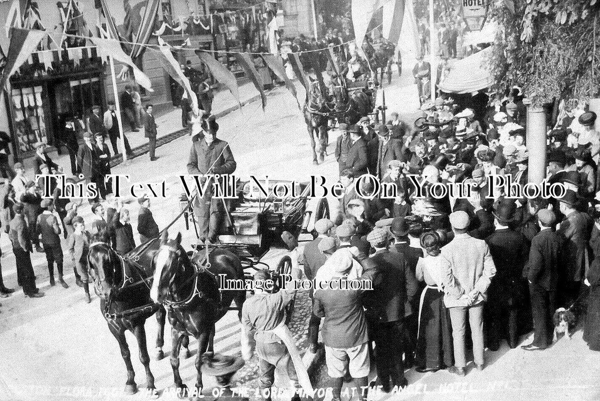 CO 4183 - Helston Flora Day, Lord Mayor At Angel Hotel, Cornwall 1907