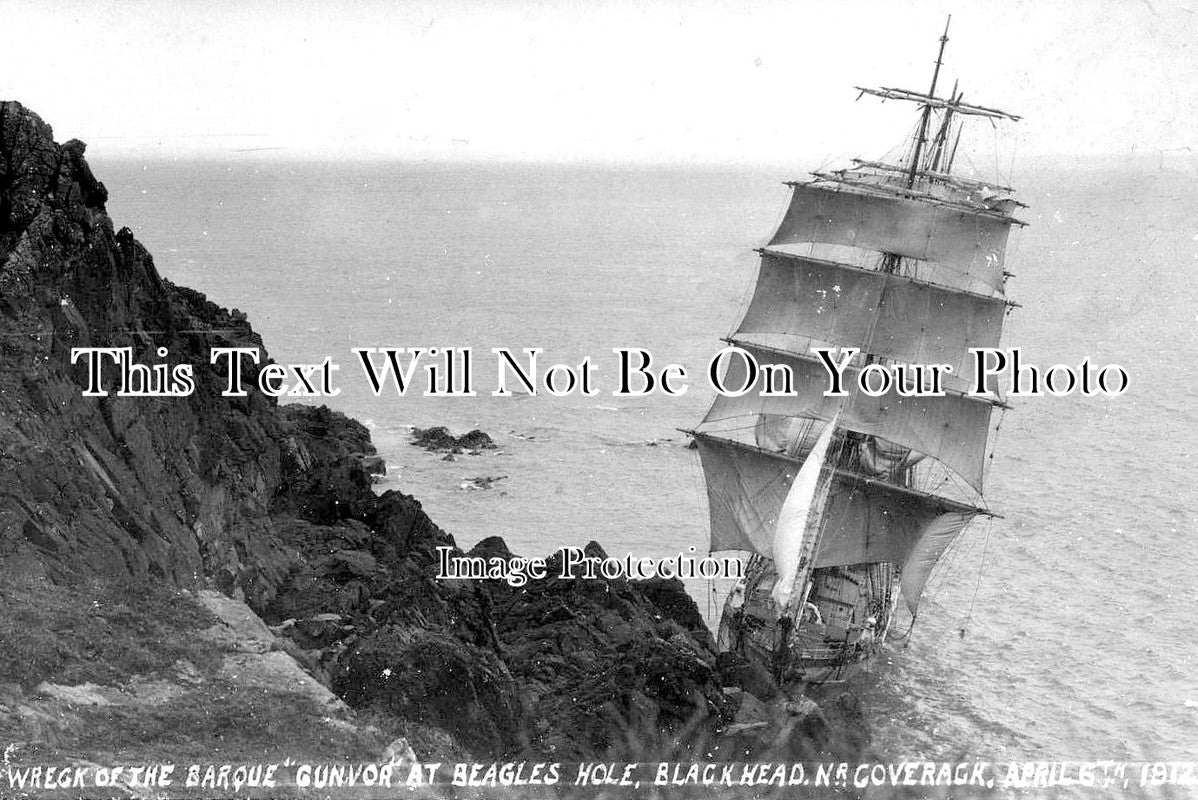 CO 4184 - Shipwreck Of Barque Gunvor, Beagles Hole, Coverack 1912