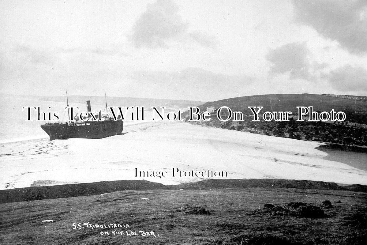 CO 4320 - SS Tripolitania Shipwreck, Loe Bar, Cornwall c1912