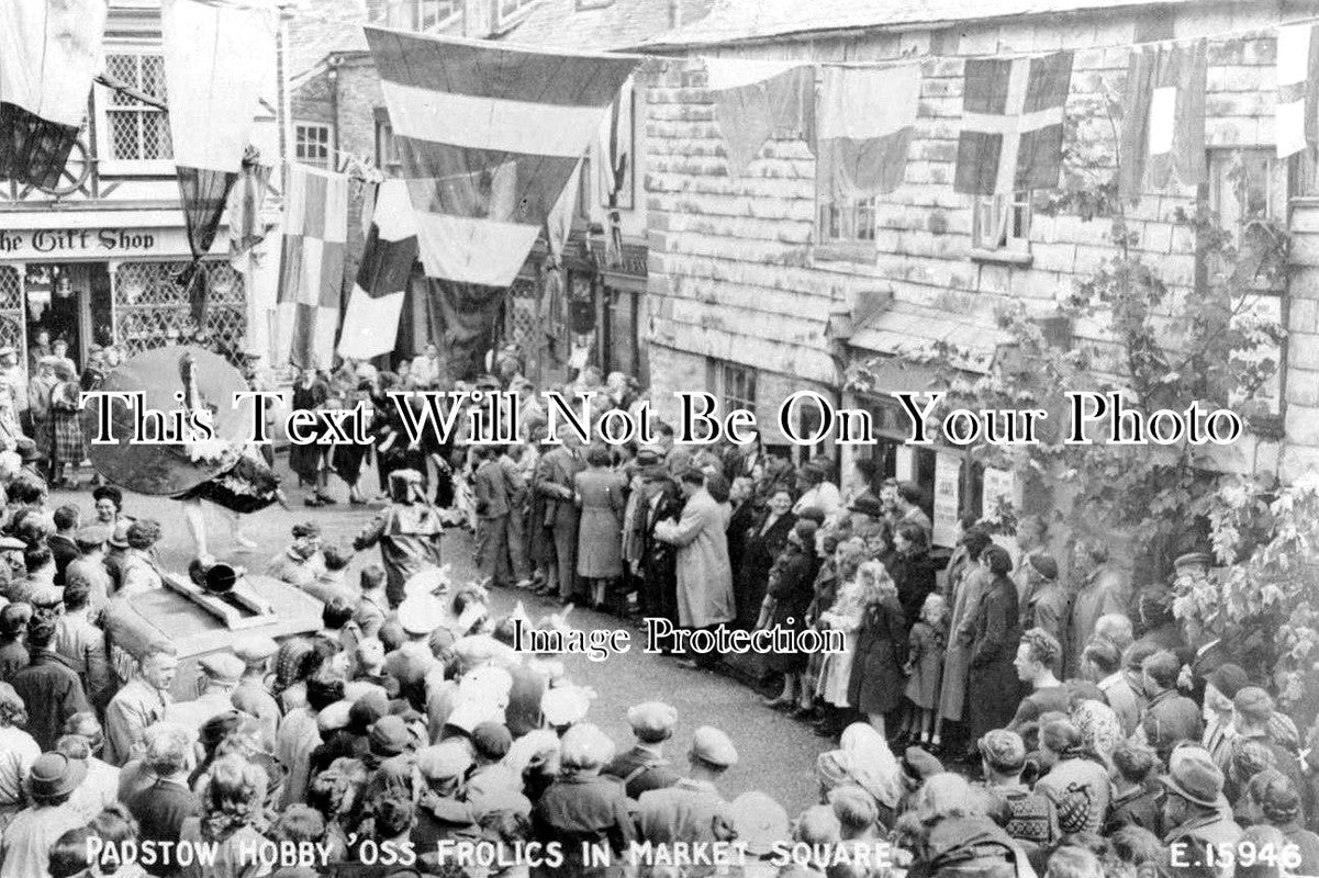 CO 438 - Hobby 'Oss Frolics, Market Square, Padstow, Cornwall