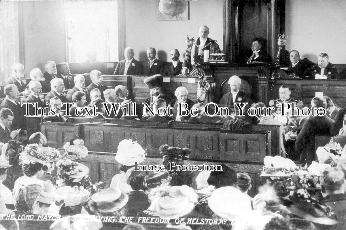 CO 948 - Lord Mayor Receiving Freedom Of Town, Helston, Cornwall c1907