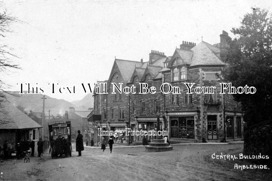 CU 67 - Central Buildings, Ambleside, Cumbria, Cumberland c1905