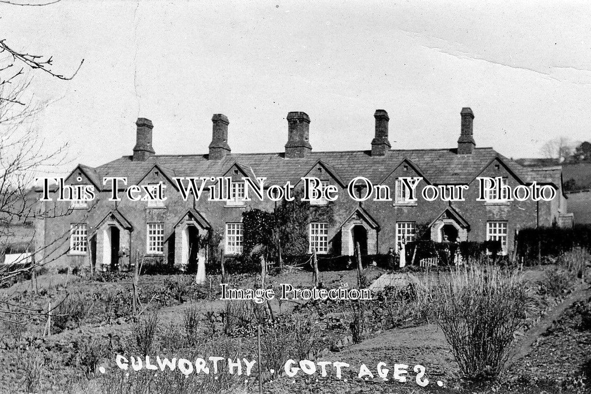 DE 1017 - Gulworthy Cottages, Tavistock, Devon c1904