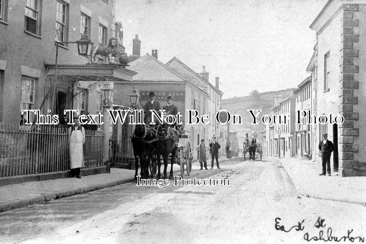 DE 1104 - East Street, Ashburton, Dartmoor, Devon c1904