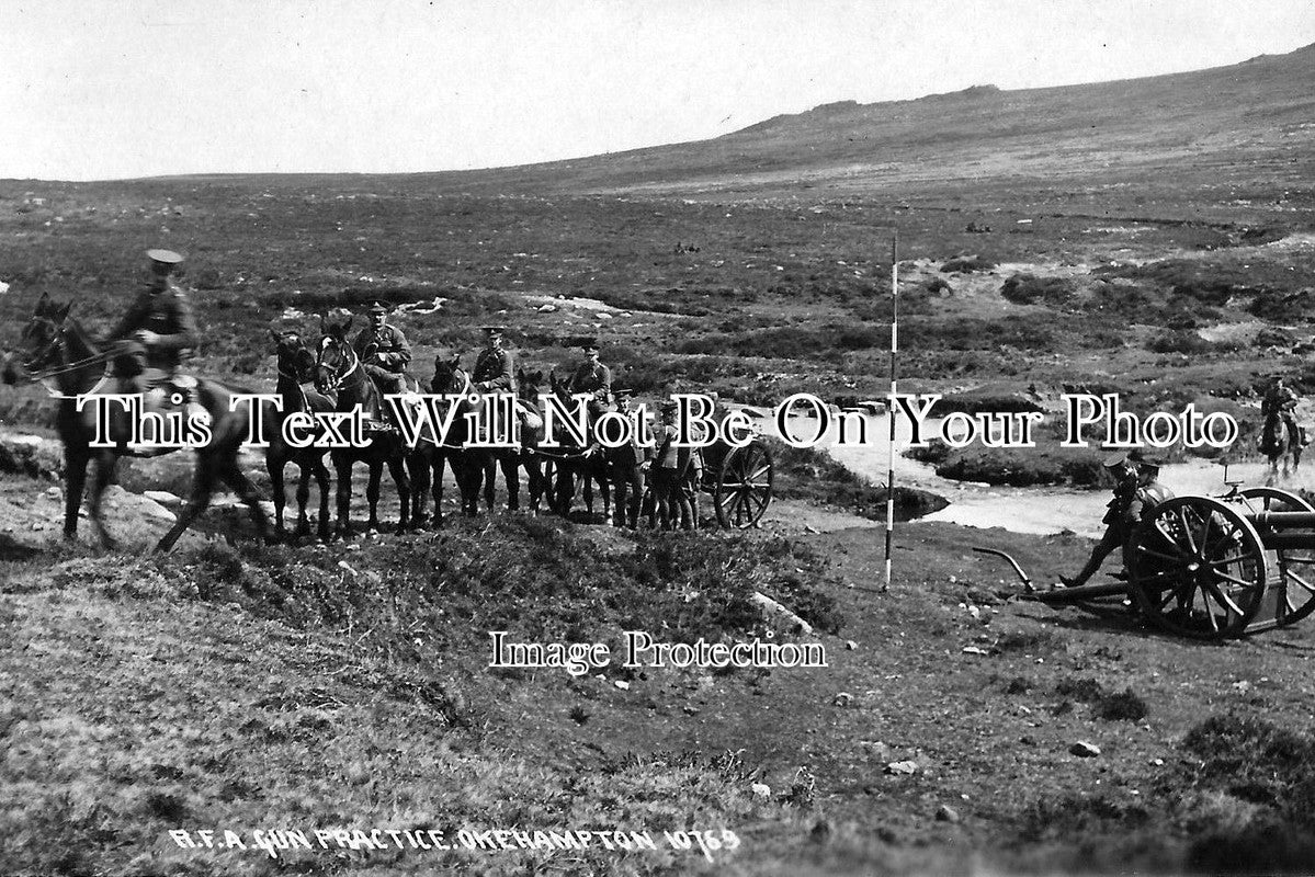 DE 140 - R.F.A Gun Practice, Okehampton, Devon