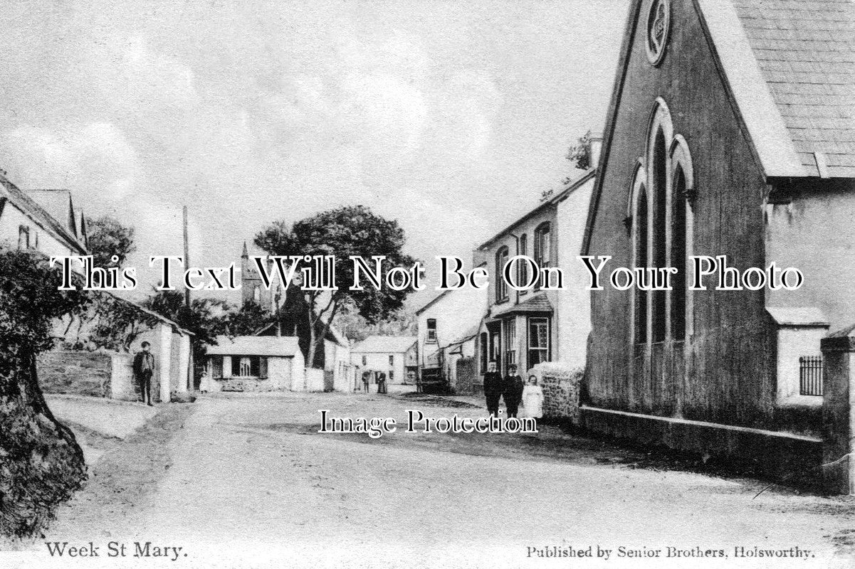 DE 16 - Week St Mary, Holsworthy, Devon c1907 Chapel & Church