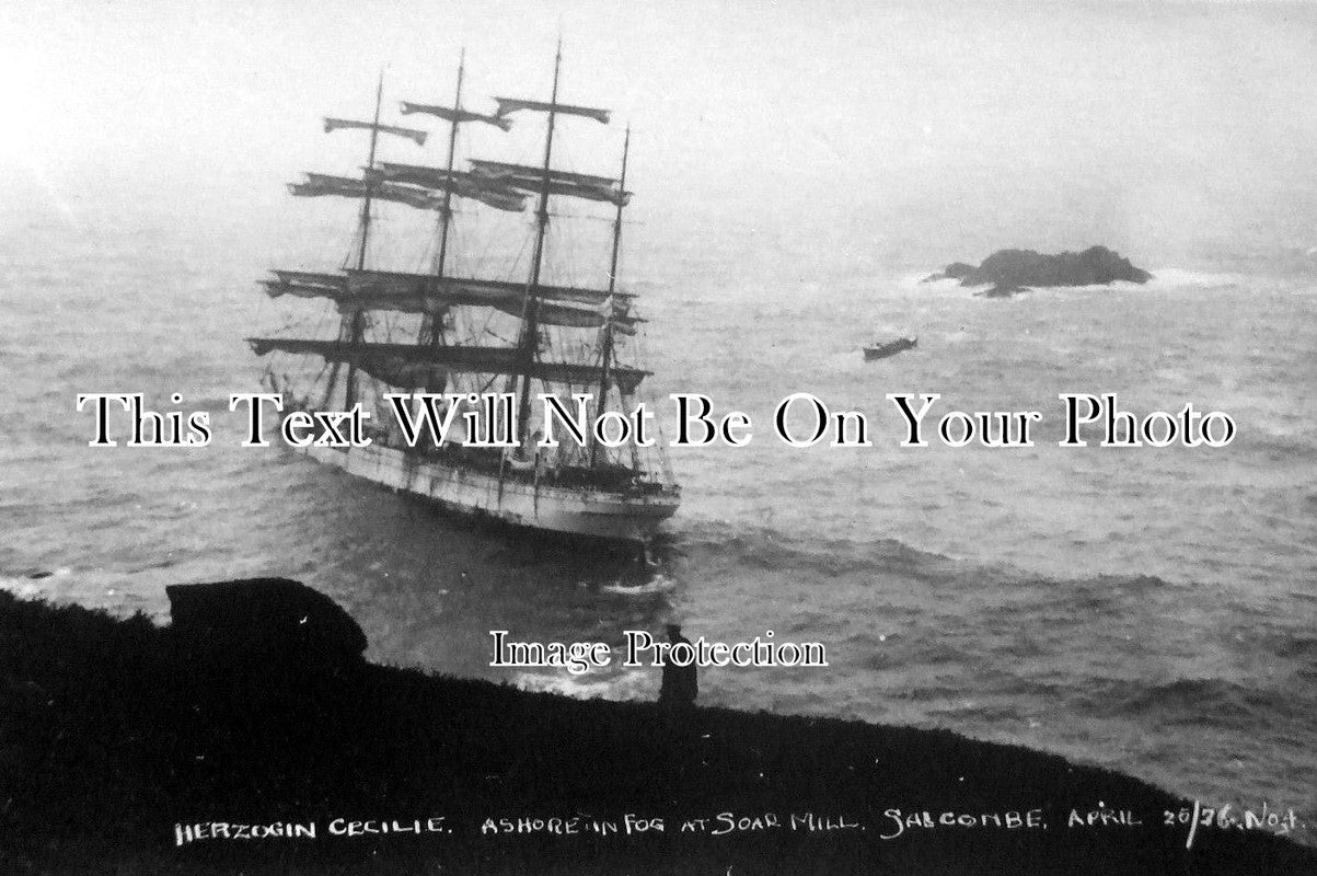 DE 171 - Herzogin Cecilie Ashore, Soar Hill, Salcombe, Devon c1926