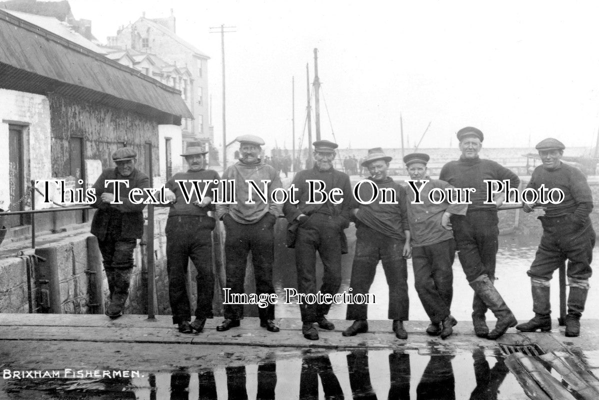 DE 2057 - Fishermen At Brixham, Devon c1930