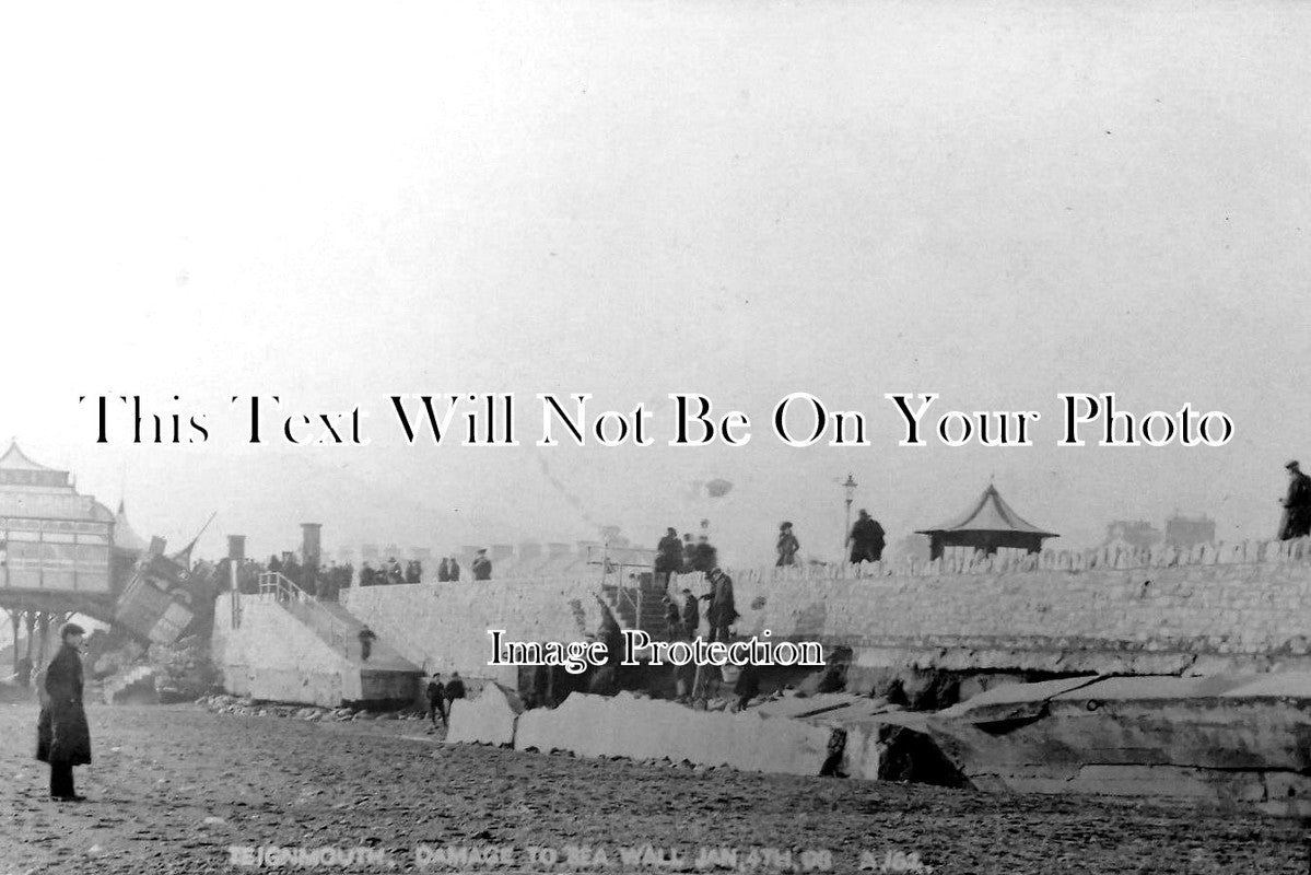 DE 2105 - Damage To Sea Wall, Teignmouth, Devon 1908