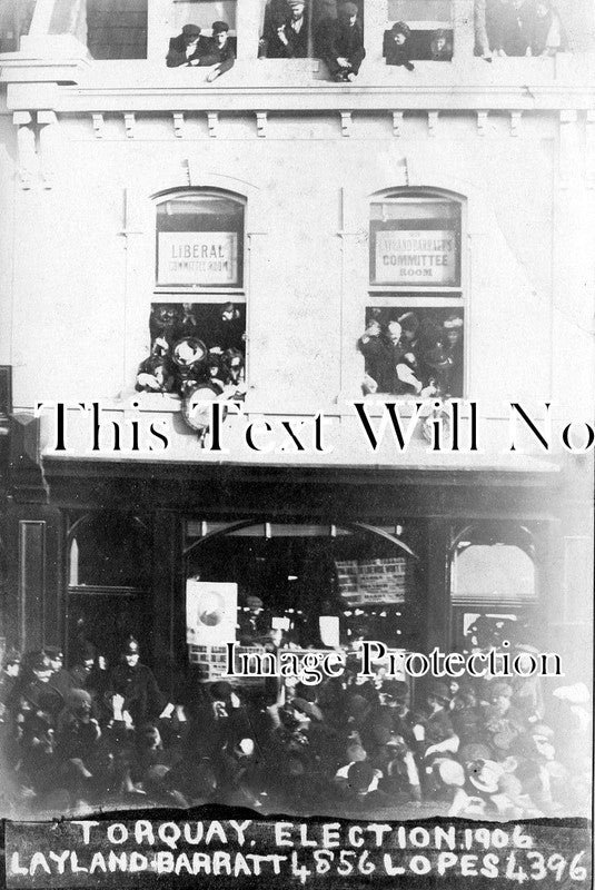 DE 244 - Torquay Election, Devon 1906