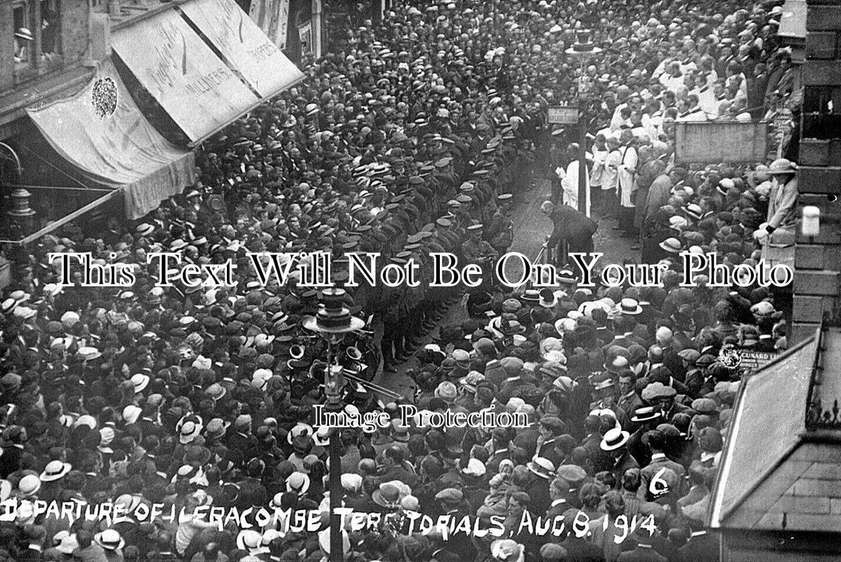 DE 2538 - Departure Of Ilfracombe Territorials, Devon WW1 1914