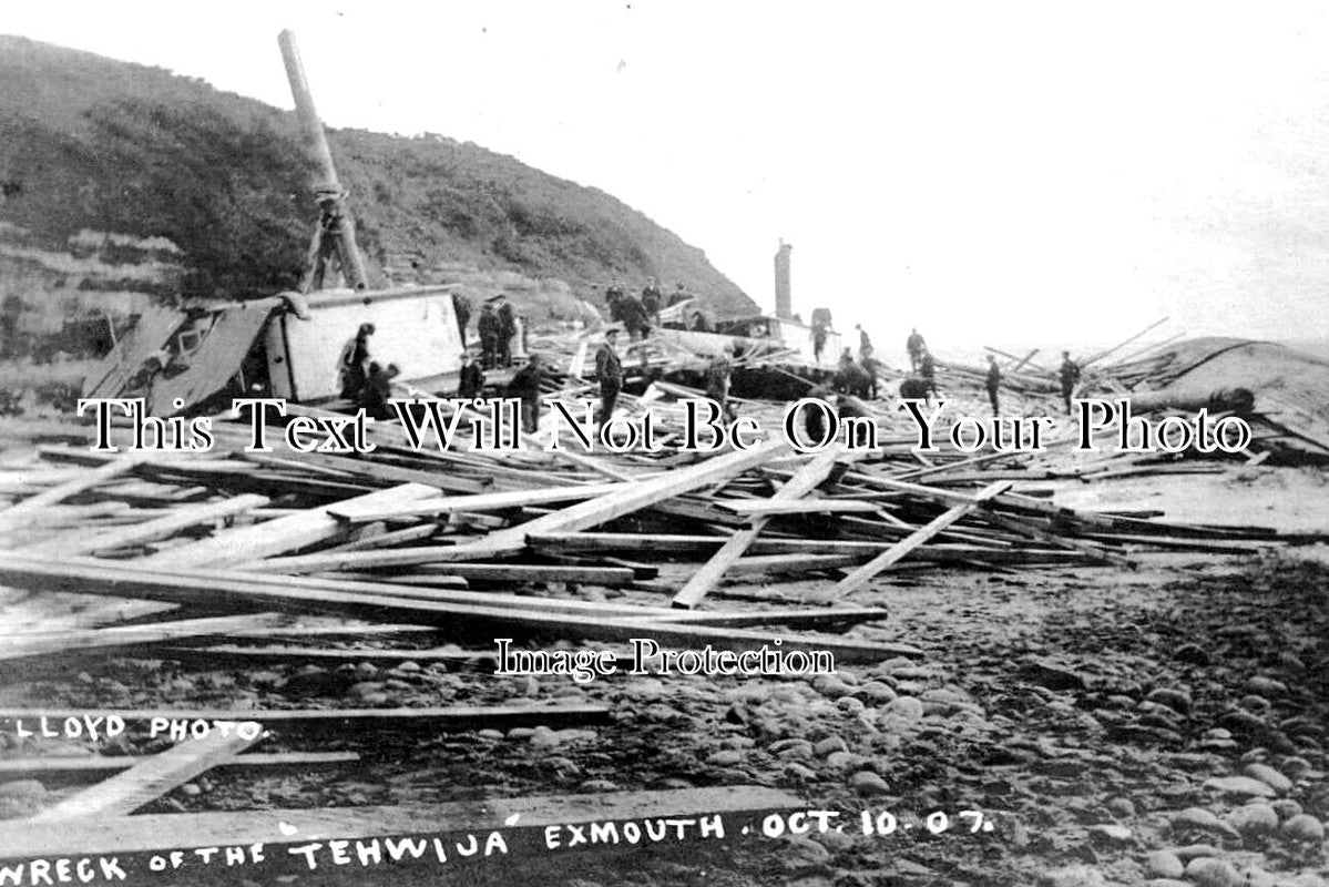 DE 2647 - Tehwija Shipwreck, Exmouth, Devon c1907