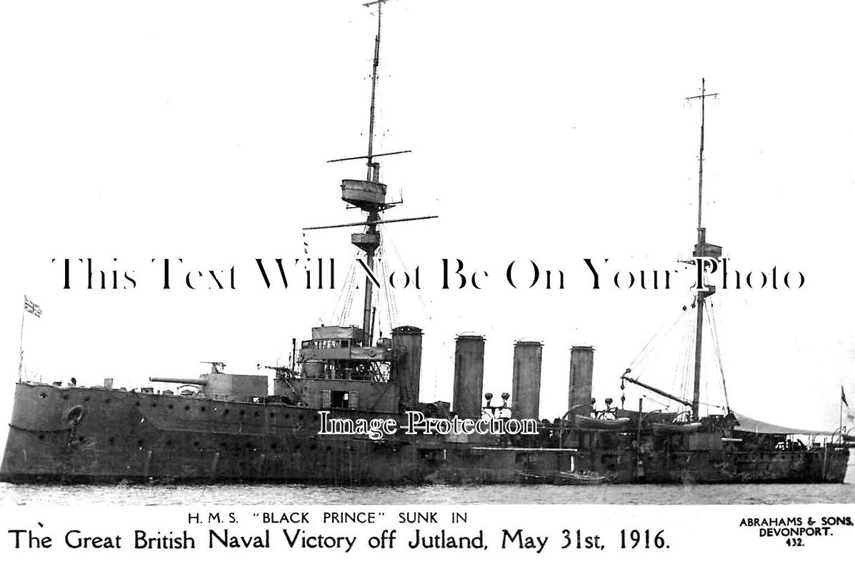 DE 2677 - HMS Black Prince, Battle Of Jutland, Devon 1916 WW1