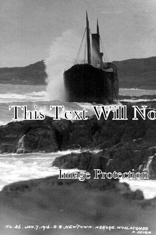 DE 2678 - SS Newton Ashore Shipwreck, Woolacombe, Devon 1916