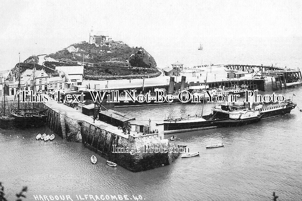 DE 2708 - Ilfracombe Harbour, Devon c1913