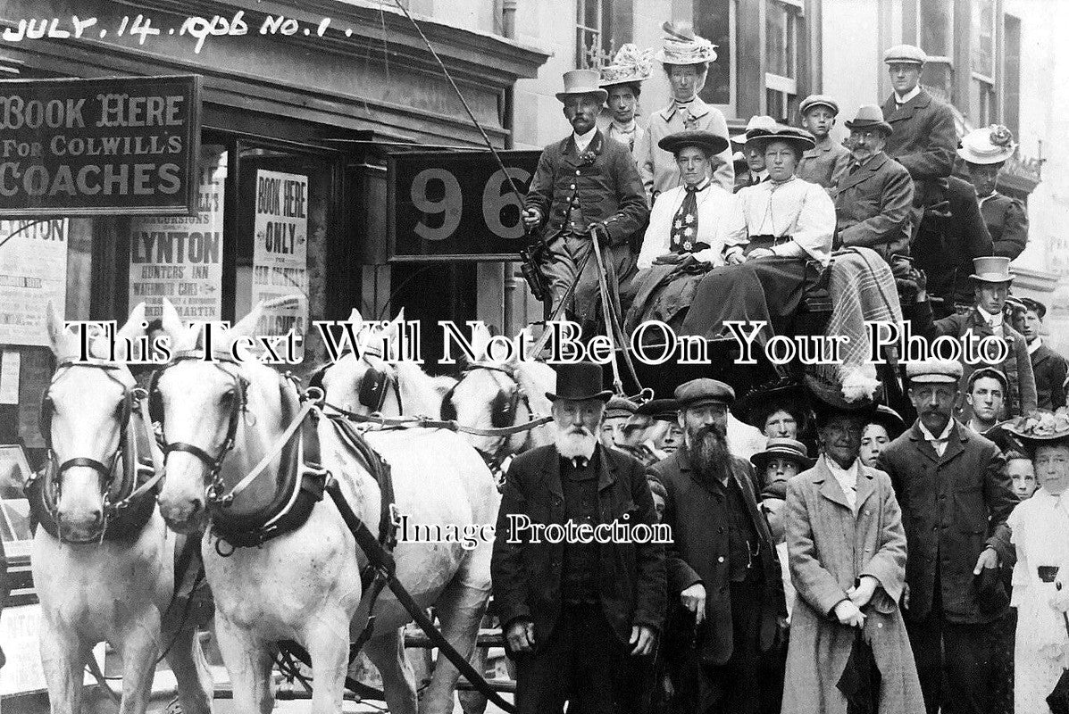 DE 2973 - Ilfracombe Horse Drawn Charabanc Trip To Lynton, Devon